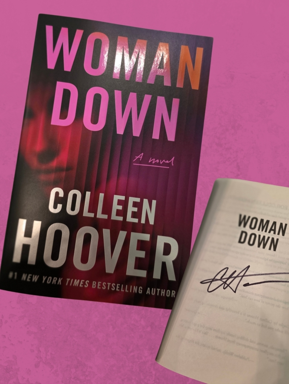 Signed/Autographed Colleen Hoover Paperback Woman Down Book